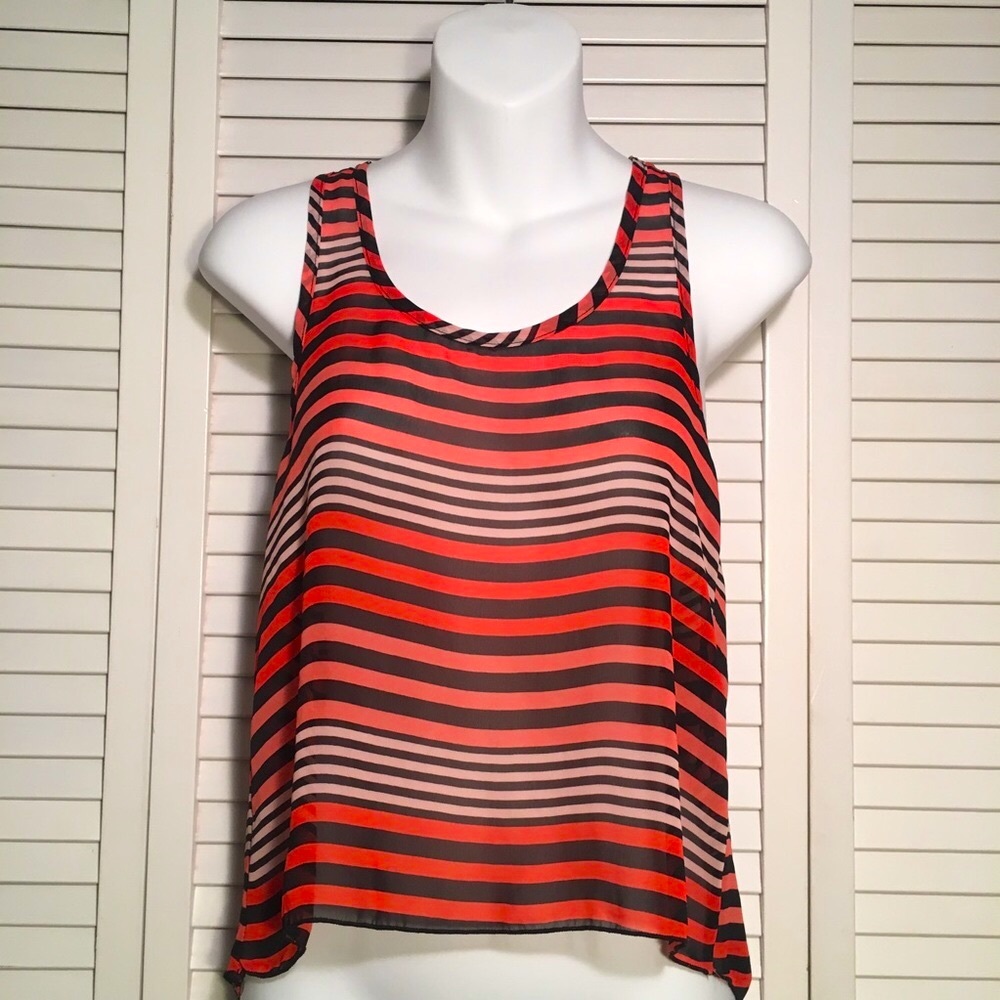 🔴Sheer Striped Tank